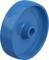 Niebieska rolka z tworzywa sztucznego o gładkiej powierzchni i wąskim profilu, prawdopodobnie przeznaczona do zastosowań przemysłowych.