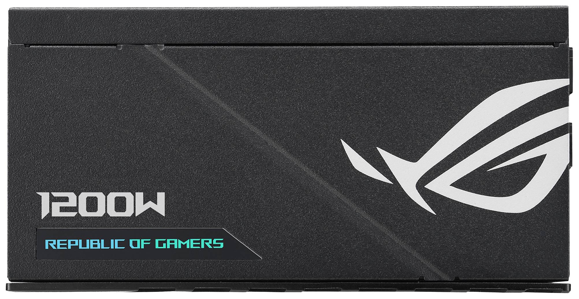 Karta graficzna z napisem '1200W' i logo 'Republic of Gamers'.