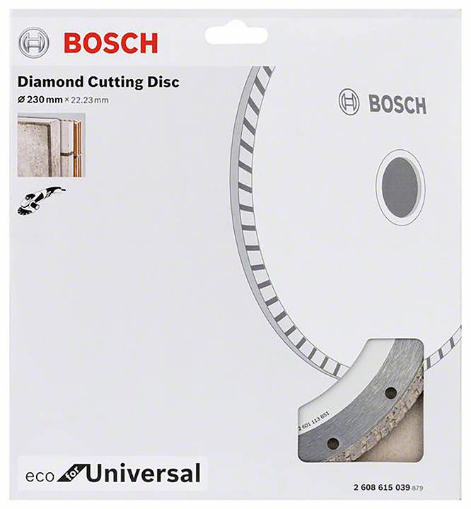 'Tarcza diamentowa Bosch, Ø 230 mm, do zastosowań uniwersalnych.'