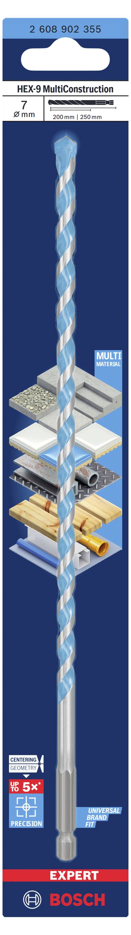 Wiertło 'Expert SDS Plus'. Odpowiednie do betonu, kamienia, muru. Długi, spiralny kształt. Średnica 12 mm, długość 210 mm.