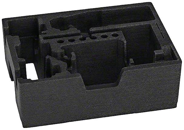 Prostokątny blok gąbki piankowej z precyzyjnie wyciętymi wgłębieniami, nadający się do bezpiecznego przechowywania i transportu delikatnych przedmiotów.