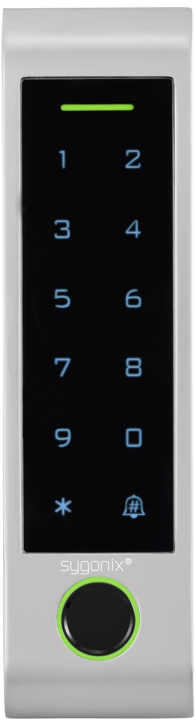 Система доступу Sygonix SY-6121662 із відбитком пальця/RFID, поверхневе кріплення, 12 В/DC, 18 В/DC, IP66, з підсвічуванням клавіа
