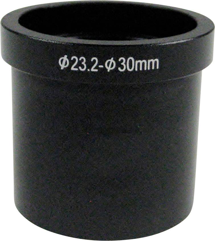 Czarny pierścień adapter z napisem 'Φ 23,2 - Φ 30 mm', używany do podłączania urządzeń optycznych.