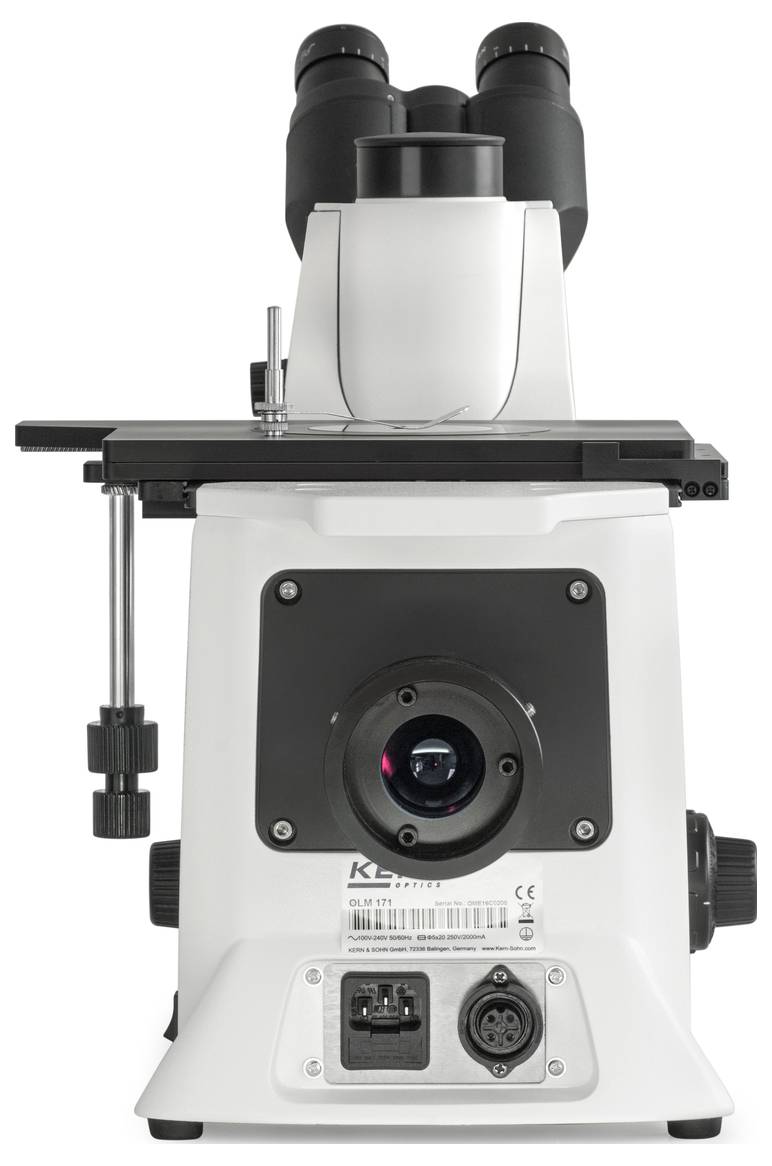 Mikroskop z dwoma okularam i zewnętrznym źródłem światła, odpowiednie do badań naukowych i analiz laboratoryjnych.