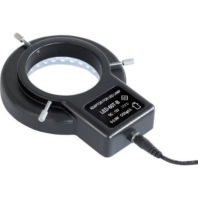 Okrągły adapter do lampy LED z oznaczeniem 'ADAPTOR FOR LED LAMP LED-501-B 90-240V 0.3A max'. Przewód przyłączeniowy po prawej stronie.