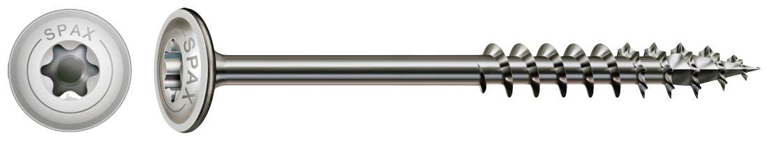 SPAX 257000601005 R 88193 Шуруп по дереву m.Spitze/T-STAR TG 6 мм 100 мм Torx, круглий шестигранник з нержавіючої сталі V2A, стійк