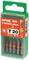 Opakowanie z pięcioma bitami SPAX T-STAR plus, rozmiar T20, długość 25 mm. Opakowanie posiada okienko przezroczyste i zielone mocowanie do zawieszenia.