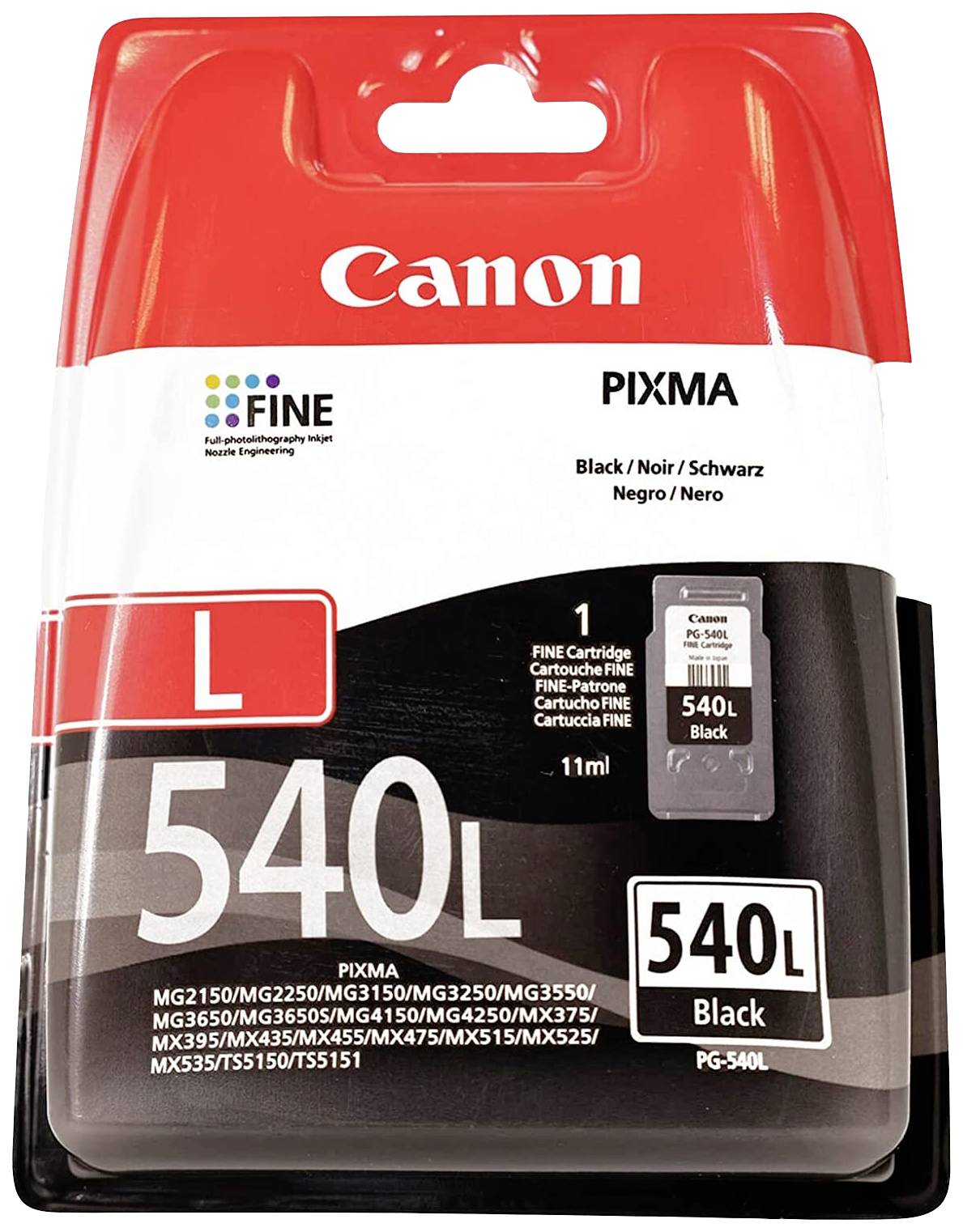 Оригінальний чорнильний картридж Canon PG-540 L чорний 5224B001