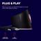 'Plug & Play': Urządzenie z prostym podłączeniem: dźwięk przez kabel AUX 3,5 mm, zasilanie przez kabel USB.