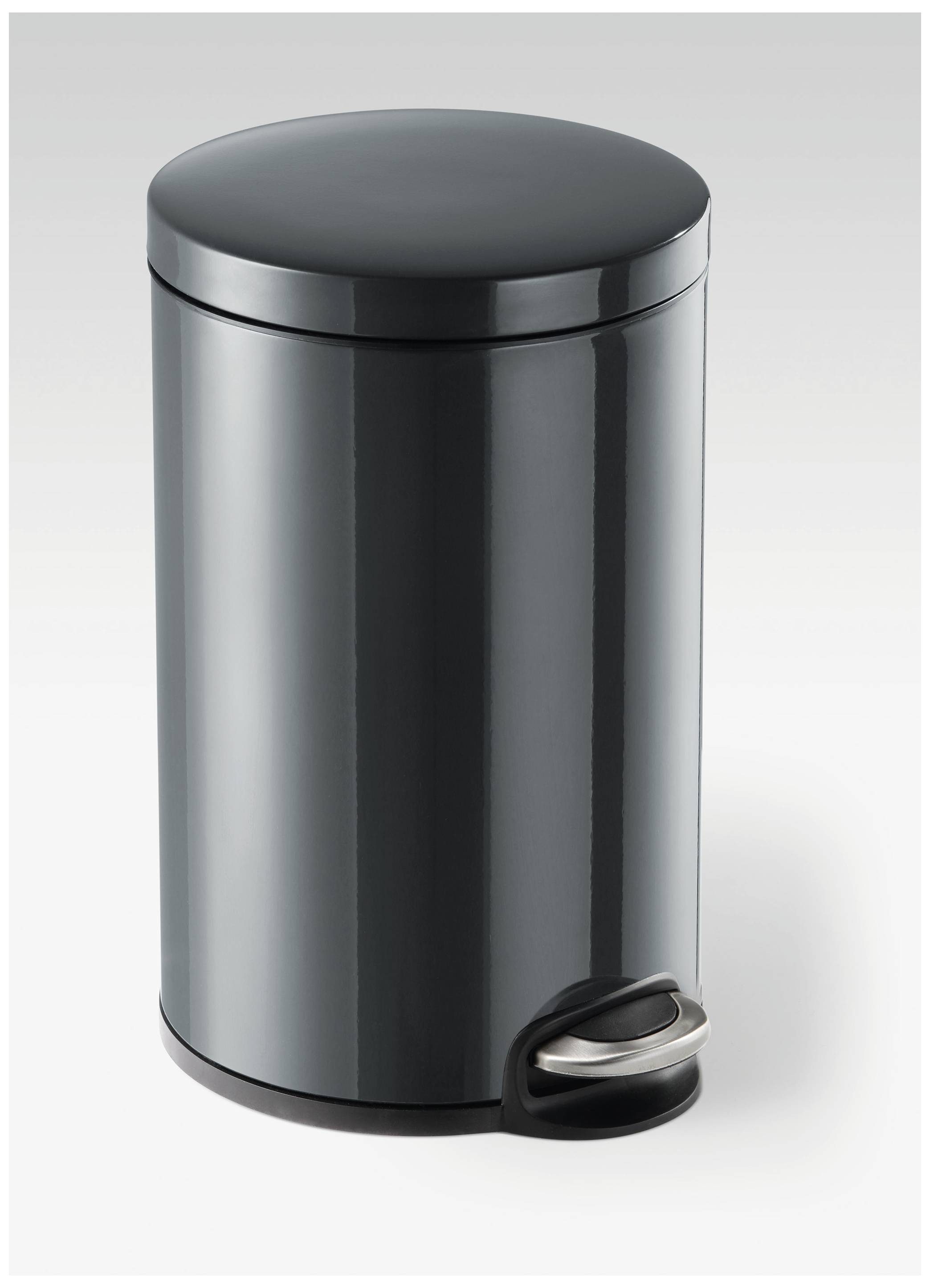 Міцний '''МІЦНИЙ контейнер для сміття 12,0 л антрацит ''' 341158 Контейнер для сміття 12 л (Ø x В) 250 мм x 400 мм метал, пластик 