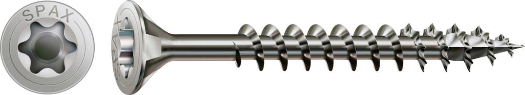SPAX 880919209060080 R 88091 Шуруп по дереву Senkkopf T-STAR із потайною головкою 6 мм 80 мм Torx, шестигранний ключ круглий, стал