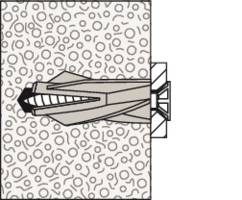 Diagram statku kosmicznego widziany z góry z dekoracyjnymi kołami w tle i geometrycznymi strukturami po prawej stronie.