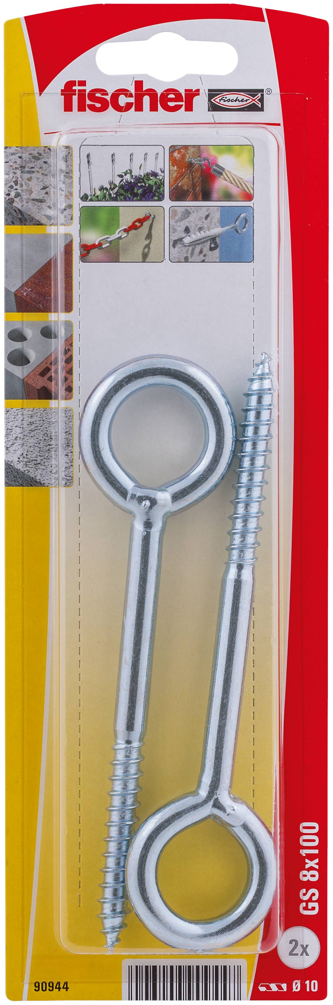 Рым-болт Fischer GS 8 x 100, 1 комплект.