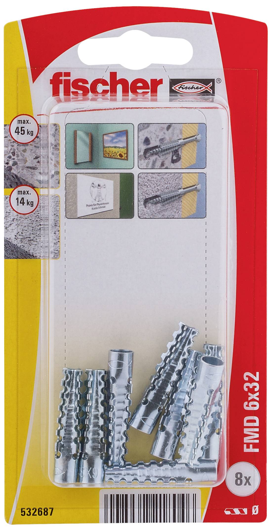 Fischer 532687 FMD 6 x 32 K NV Розширювальний дюбель, металевий 32 мм 6 мм 1 комплект