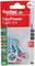Opakowanie zawiera cztery kołki Fischer DuoPower 6x30 z wkrętami, przeznaczone do obciążeń do 45 kg na betonie i 15 kg na gipsie.