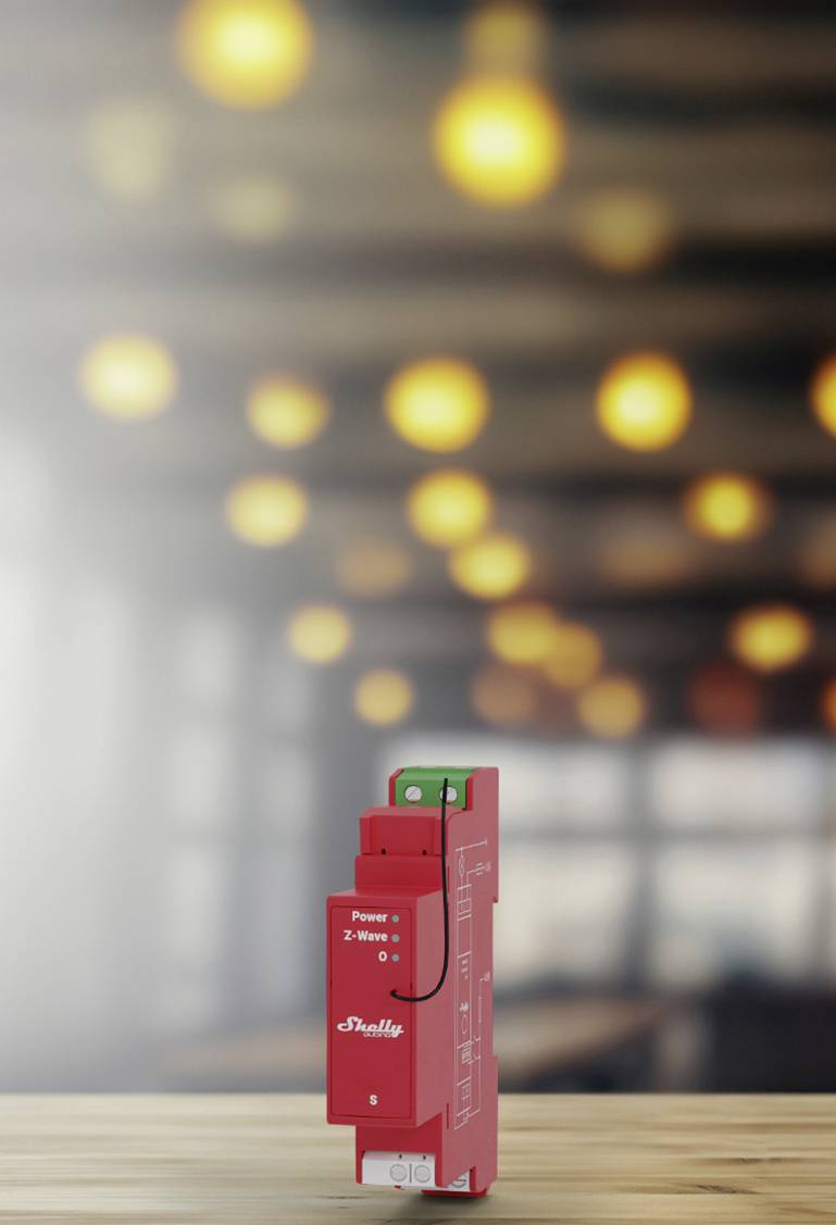 Реле Shelly Qubino Wave PRO 1PM для DIN-рейки Z-Wave