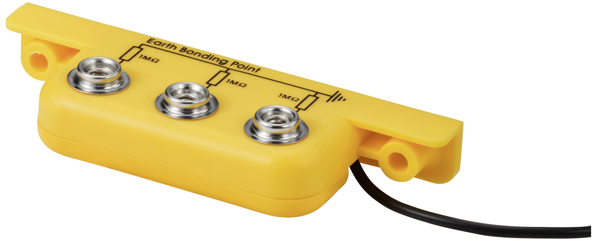 TRU COMPONENTS TC-12277208 Заземлювальний штекер 3x 10 мм, кнопковий роз'єм, кутовий з кабелем 1 шт.