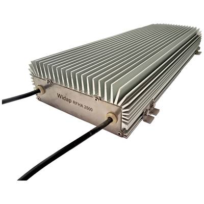 Prostokątny radiator z metalowymi żeberkami, oznaczony napisem 'Widap RFHA 2500', wyposażony w dwa podłączone kable.