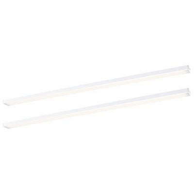 Dwa długie, smukłe świetlówki LED w białym kolorze, ułożone równolegle. Są minimalistyczne w designie i idealnie nadają się do nowoczesnego oświetlenia.