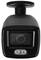 Kamera monitorująca w czarnej obudowie z zintegrowaną lampką LED, sfotografowana od przodu.