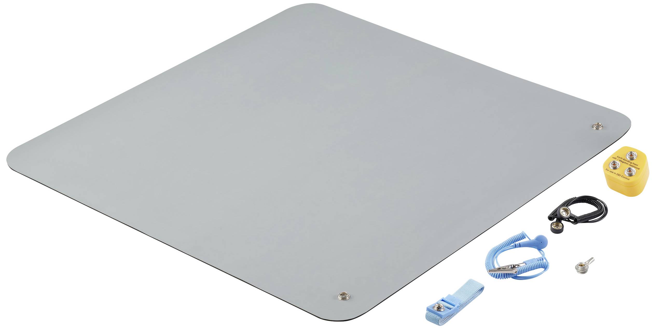 Комплект антистатичного килимка TRU COMPONENTS TC-12356316 сірий (Д x Ш x В) 550 x 550 x 2 мм 1 комплект
