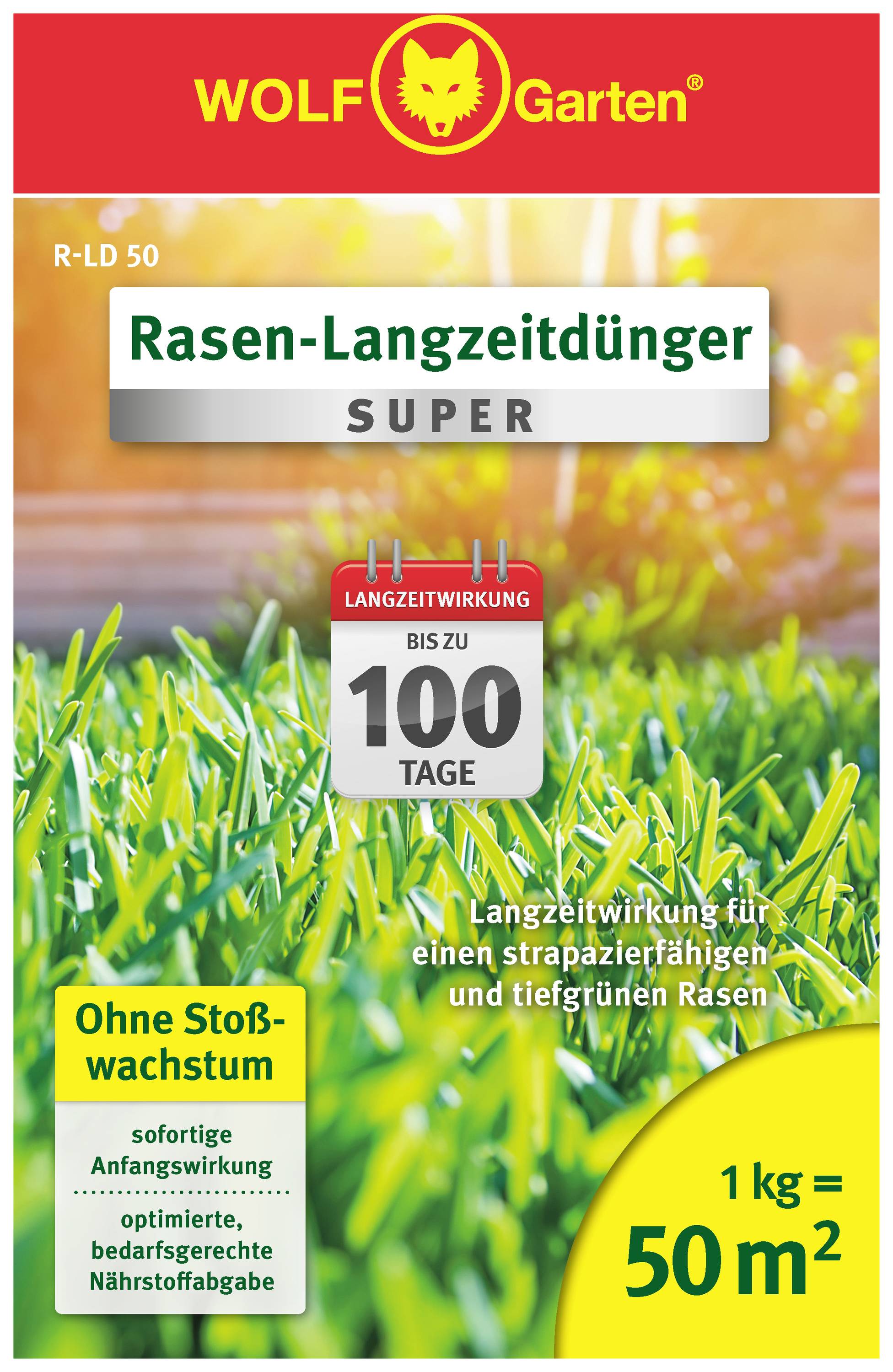 WOLF-Garten 3831015 Довготривале добриво для газону R-LD 50 - 50 м2 1 шт.