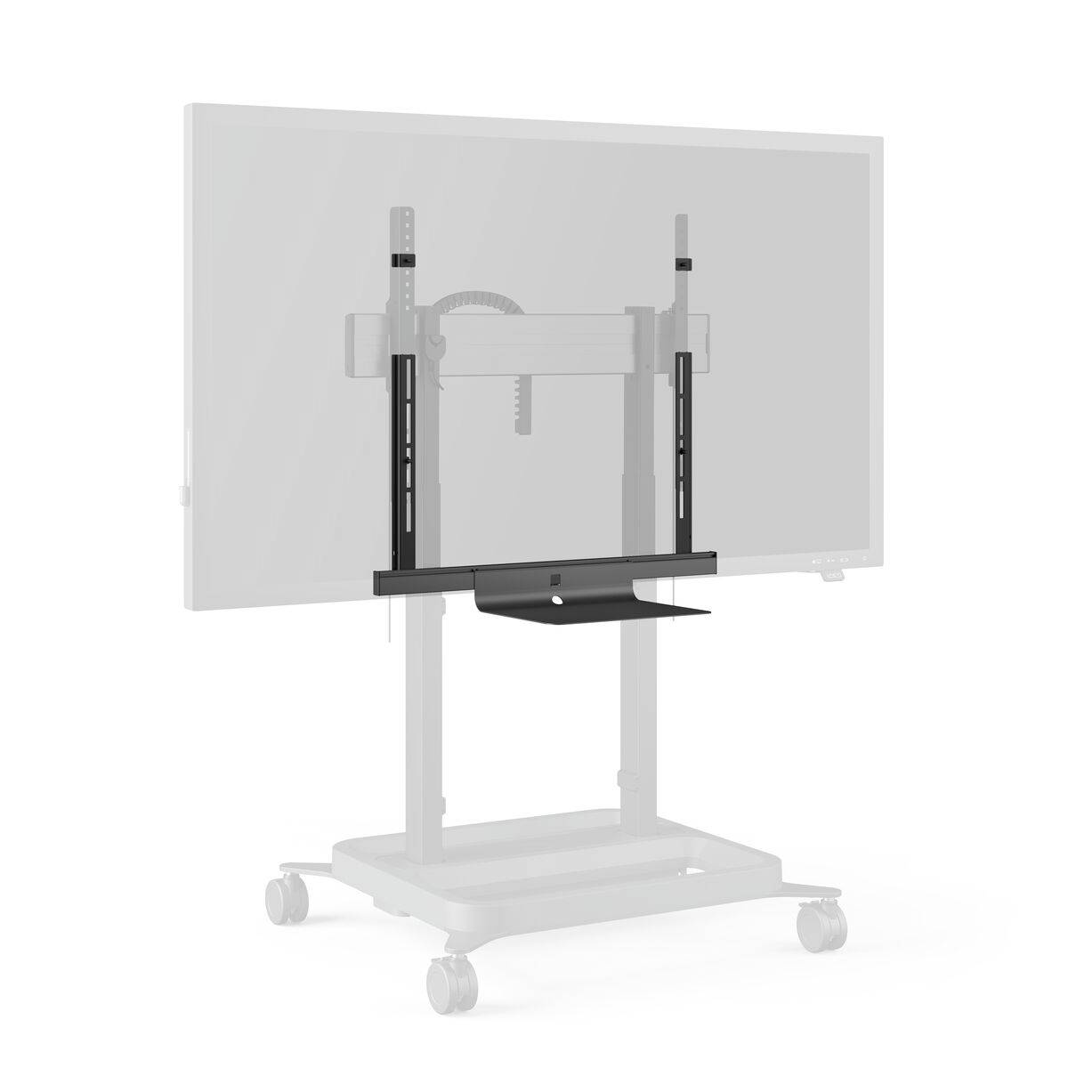 Mobilny stojak na telewizor z regulowanym systemem mocowania VESA, bez monitora. Idealny do prezentacji lub szkoleń.