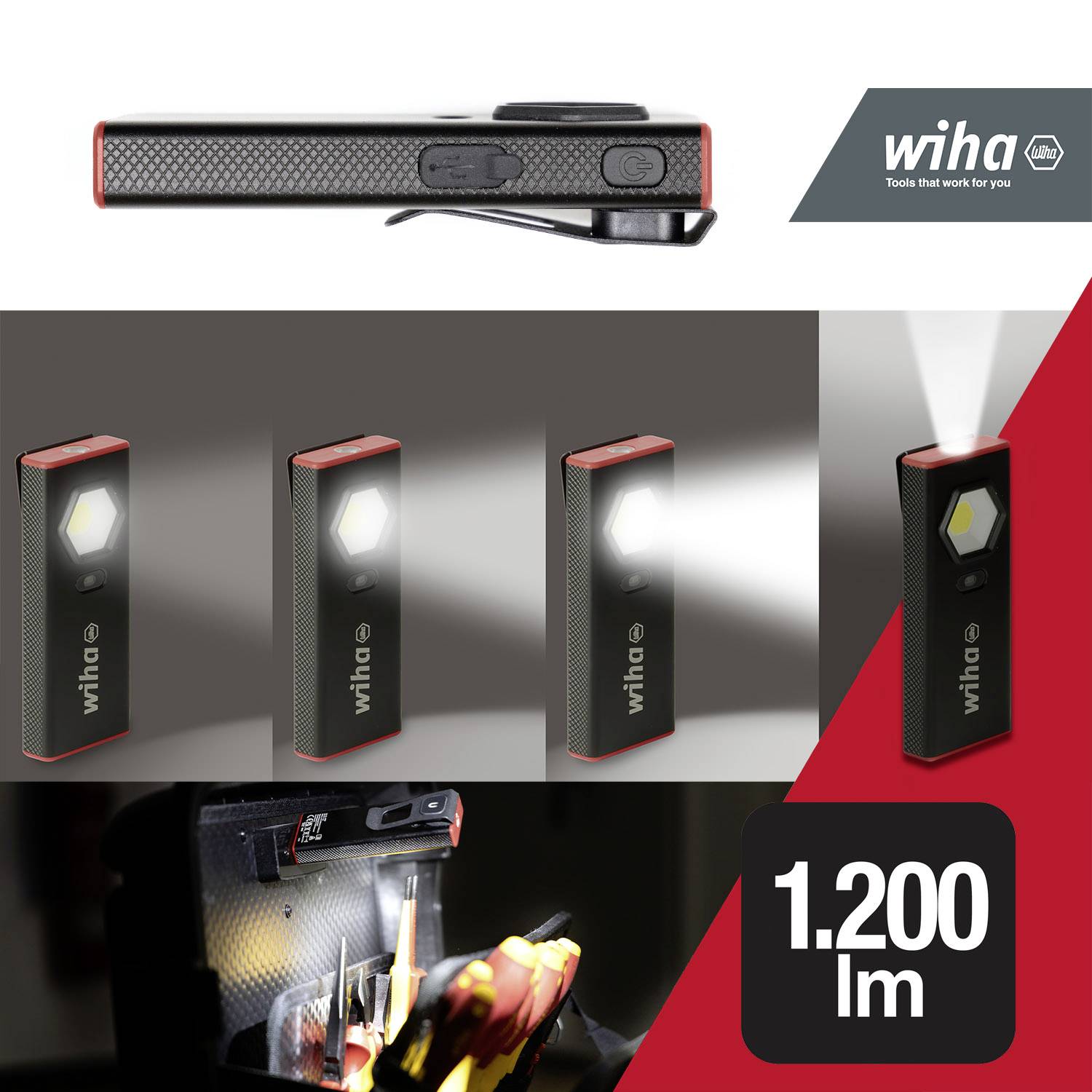 Ручна лампа Wiha SB490HL01 45699 1200 лм