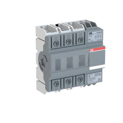 Przełącznik z wieloma przełącznikami i opisami. Produkt marki ABB, zaprojektowany do elektrycznych rozdzielni.