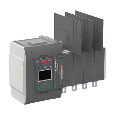 Elektryczne urządzenie łączeniowe z wyświetlaczem cyfrowym i wieloma modułami przyłączeniowymi. Służy do sterowania i monitorowania obwodów elektrycznych.