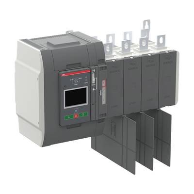 Modułowe urządzenie elektryczne z wieloma złączami i wyświetlaczem cyfrowym, służące do sterowania obwodami elektrycznymi.