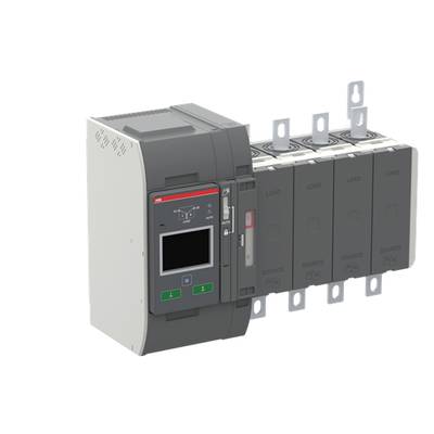 Szary, prostokątny przełącznik elektryczny z wieloma złączami i wyświetlaczem cyfrowym, przeznaczony do zastosowań przemysłowych.