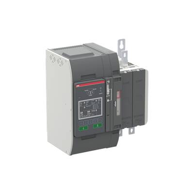 Cyfrowe urządzenie sterujące i zabezpieczające dla instalacji elektrycznych, przedstawiające elementy obsługi oraz wskaźniki do zarządzania obciążeniem i źródłami zasilania.