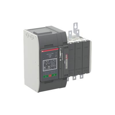 Elektryczny przełącznik z kilkoma przełącznikami dwupozycyjnymi i cyfrowym wyświetlaczem po lewej stronie, zamontowany na szynie metalowej.