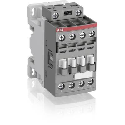 Elektryczny przekaźnik ABB w kolorach szarym i białym z wieloma zaciskami i śrubami, stosowany do sterowania obciążeniami elektrycznymi.