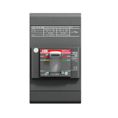 Elektryczny wyłącznik ochronny marki 'ABB', numer modelu XT1D 160. Przełącznik wskazuje pozycje 'wł.' i 'wył.'.