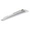 Nowoczesny, biały panel świetlny LED z zaokrąglonymi krawędziami. Odpowiedni do montażu sufitowego w biurach lub pomieszczeniach mieszkalnych.