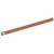 Długi, prostokątny, brązowy kawałek z okrągłym, srebrnym zakończeniem, prawdopodobnie pręt miedziany lub drewniany z elementem mocującym.