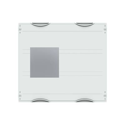 Szare kwadratowe panel z liniami i szarą powierzchnią pośrodku na białym tle.