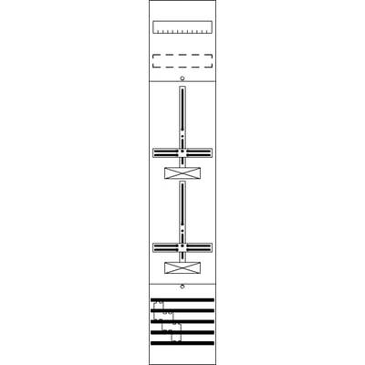 Diagram przedstawia wielopoziomową strukturę z pionowymi i poziomymi paskami, które są połączone ze sobą za pomocą kwadratowych pól.