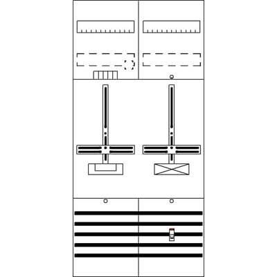 Diagram zamknięcia bramy rolowanej z symbolami i przedstawieniem różnych mechanizmów oraz komponentów.