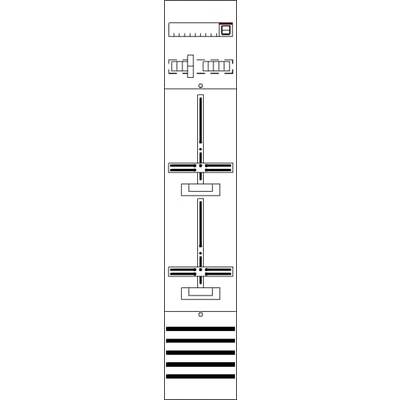 Diagram złożonego systemu mechanicznego z symetrycznie rozmieszczonymi prętami i belkami, prawdopodobnie elementem urządzenia dźwigowego.