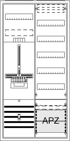 Kompletna obudowa Striebel & John DA27PB 2CPX054266R9999, 550 mm x 1100 mm x 215 mm, 1 szt.