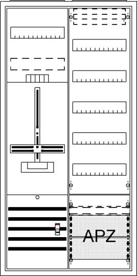 Kompletna obudowa Striebel & John DA27GB 2CPX054270R9999, 550 mm x 1100 mm x 215 mm, 1 szt.