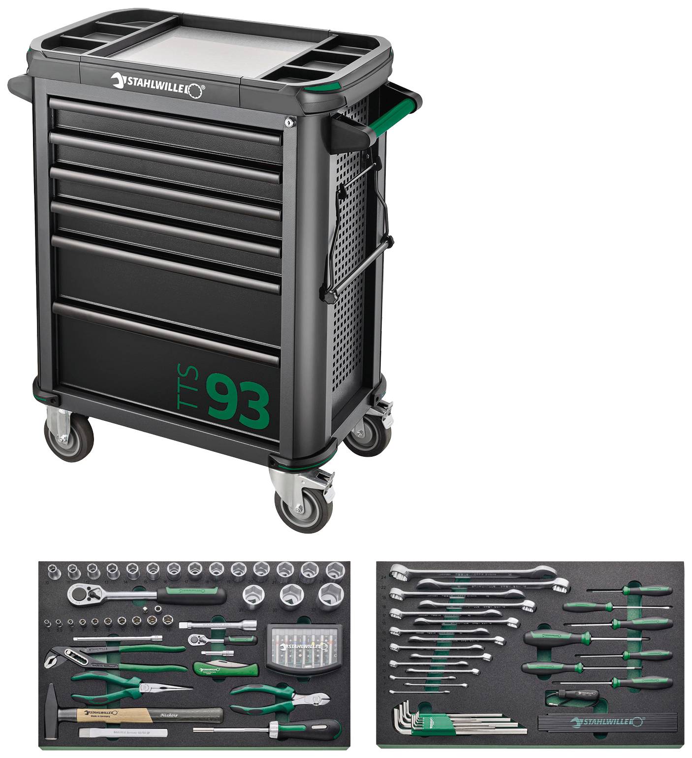 Візок для майстерні Stahlwille 98830177 Колір виробника: чорний, зелений