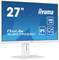 27" monitor iiyama, model 'ProLite XUB2792QSU', wyświetlacz o częstotliwości 100 Hz z technologią IPS, biała ramka.