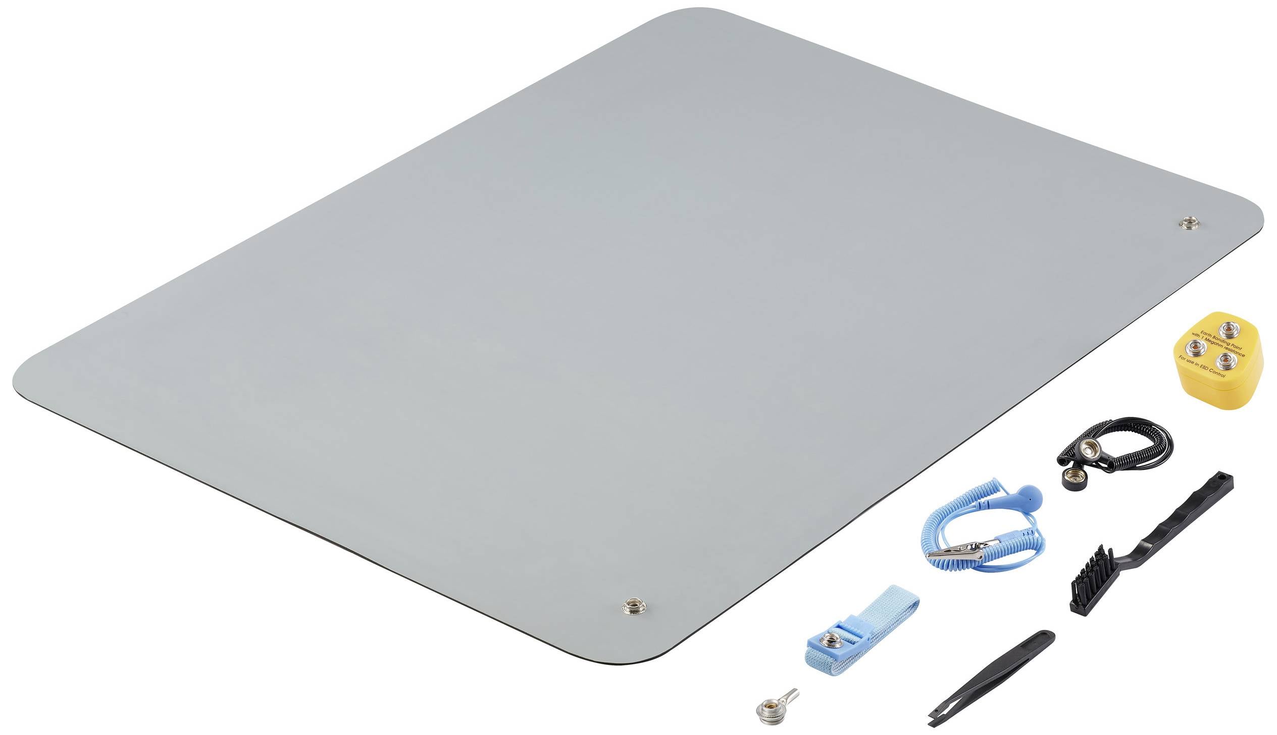 Комплект антистатичного килимка TRU COMPONENTS TC-12494244 сірий (Д x Ш x В) 650 x 500 x 2 мм 1 комплект