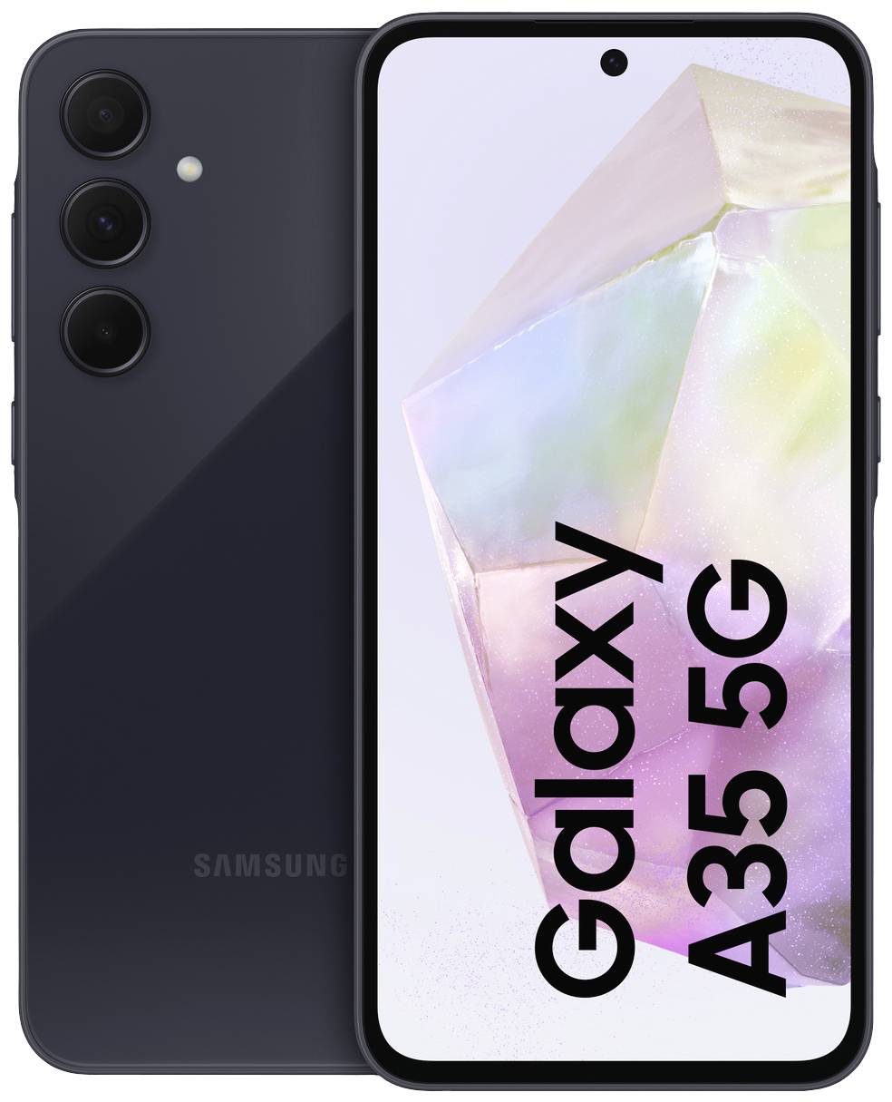 Смартфон Samsung Galaxy A35 5G Гібридний слот 128 ГБ 16,8 см (6,6 дюйма) 50 Мп, 8 Мп, 5 Мп Android™ 14 Темно-синій