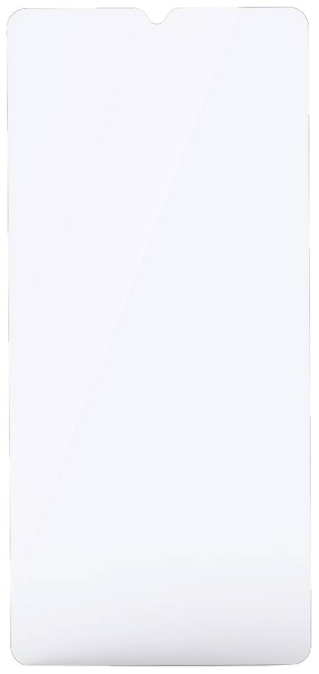 Biała, pusta atrapa smartfona z wycięciem w kształcie litery V u góry ekranu.