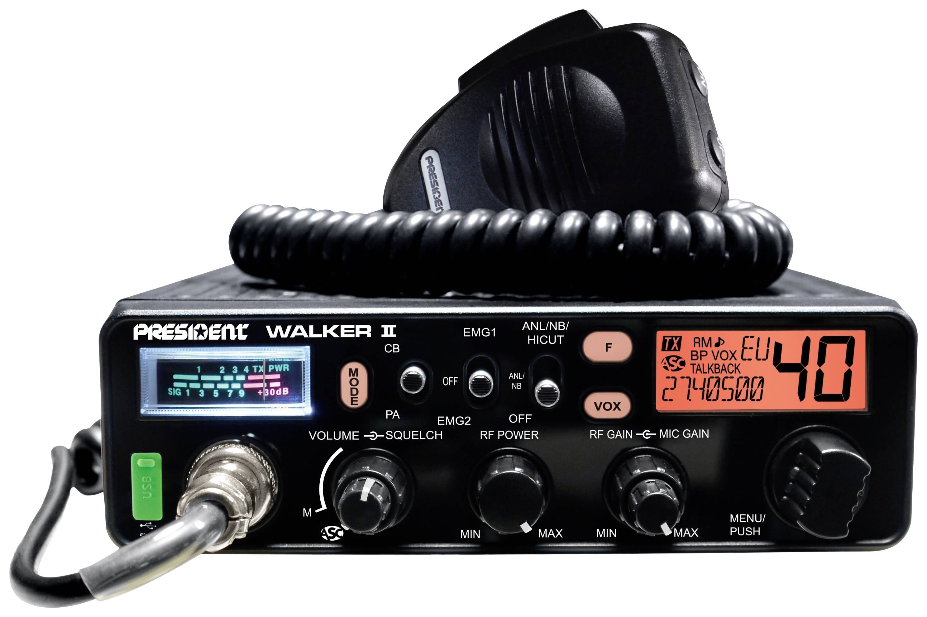 Radio CB President WALKER II ASC CLASSIC 40348, 1 szt